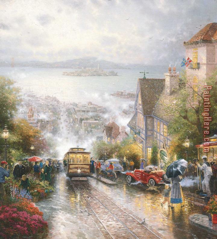 Thomas Kinkade Hyde Street And The Bay, San Francisco